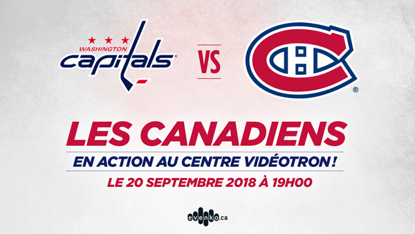Les Capitals de Washington affronteront les Canadiens de Montréal au Centre Vidéotron